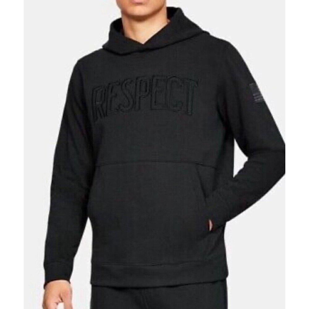 Under Armour Project Rock Respect Hooded Sweatshirt Men‎ Small Black Hoodie